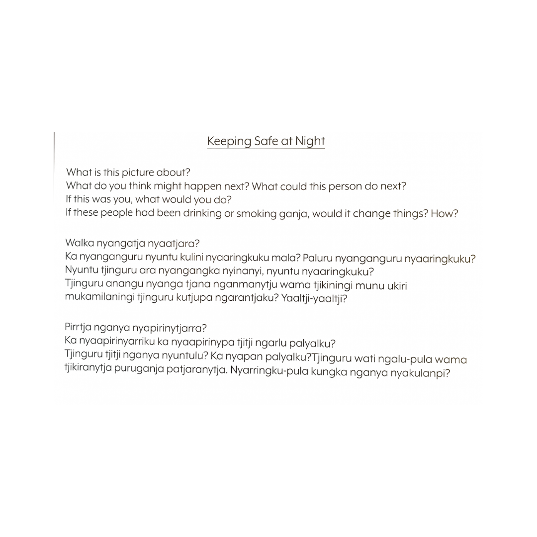 Munkaritja Kulinma/Kuliltjarra Nyinama (Stop and think – Consider the consequences) - Resource