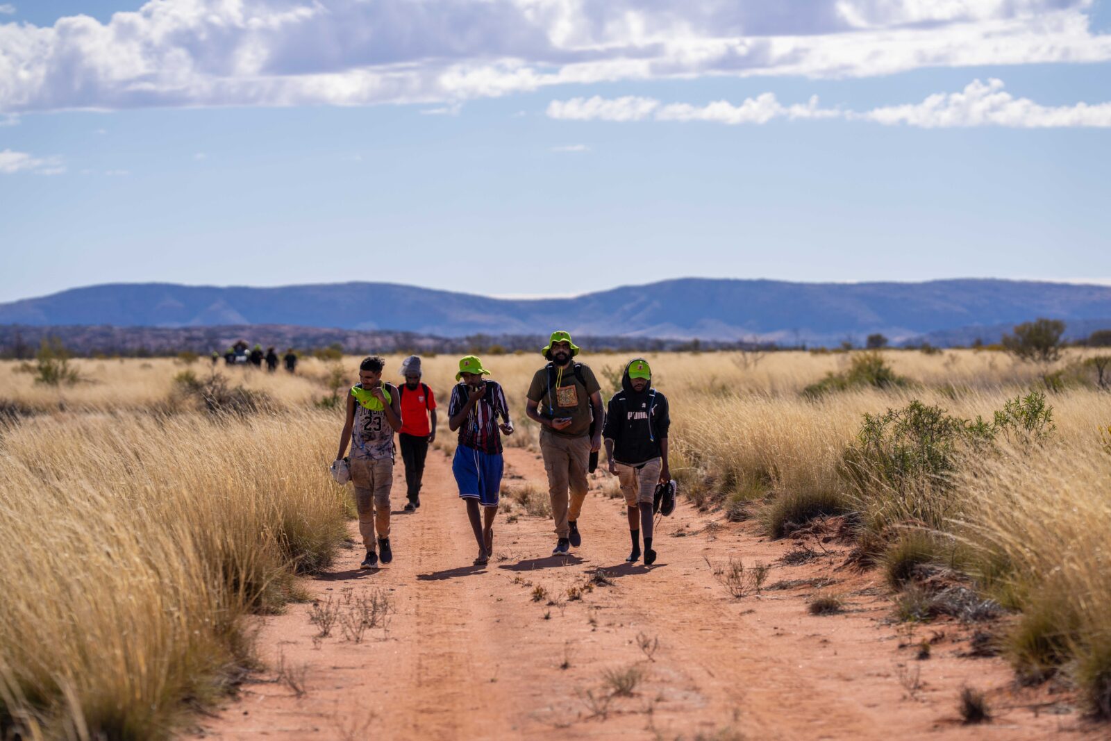 Aṉangu Men Walk Together to Pass on Knowledge